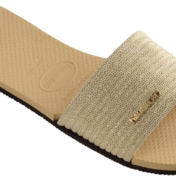 Women's Metallic Flip Flops Rubber Sole Slip On Comfortable Beach Sandals - Picture 2 of 6